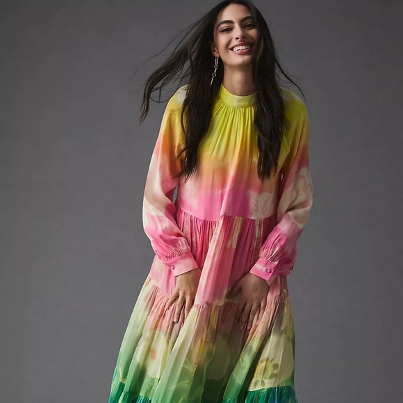 Anthropologie Siddhartha Bansal Tie-Neck Dress - Picture 2 of 3